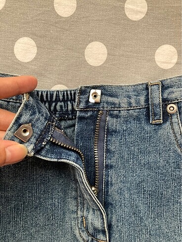 6 Yaş Beden lacivert Renk Cepli Kot Çocuk Eteği
