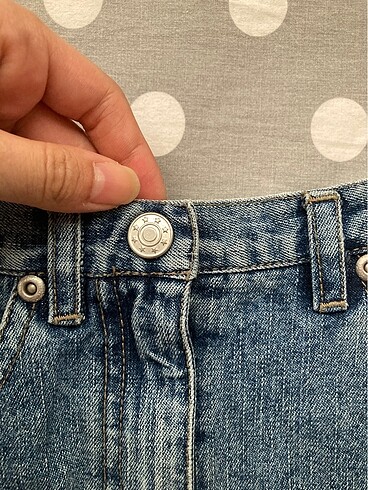 6 Yaş Beden Cepli Kot Çocuk Eteği