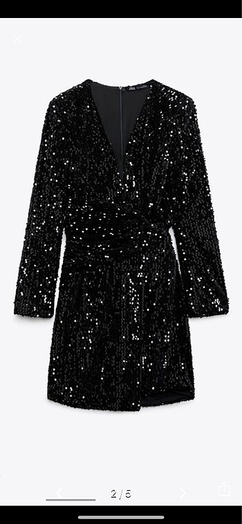 xs Beden Payetli kadife blazer elbise