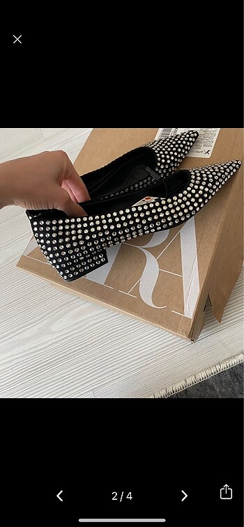 Zara Parlak taşlı babet