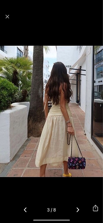 s Beden Zara Drape midi elbise