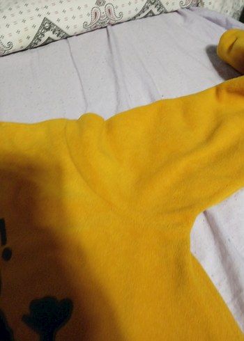 Sarı Baskılı Erkek Çocuk Kısa Kollu Sweatshirt - Görsel 4