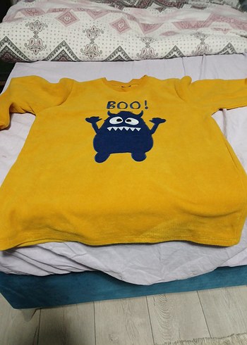 Sarı Baskılı Erkek Çocuk Kısa Kollu Sweatshirt - Görsel 6