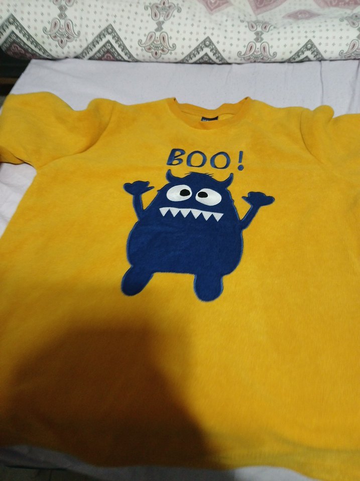 Sarı Baskılı Erkek Çocuk Kısa Kollu Sweatshirt - Görsel 2