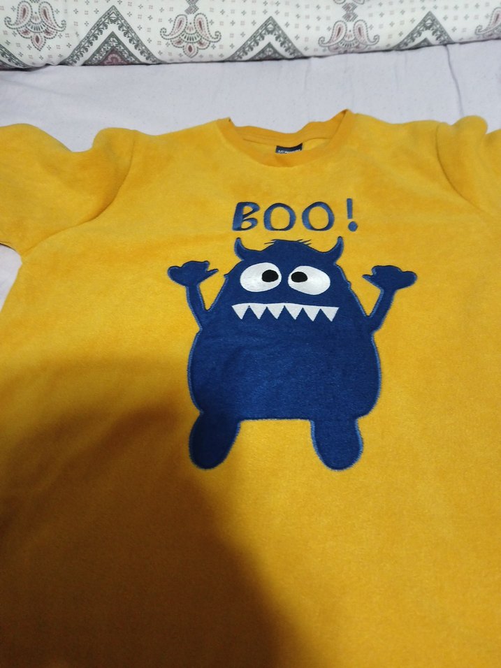 Sarı Baskılı Erkek Çocuk Kısa Kollu Sweatshirt - Görsel 5