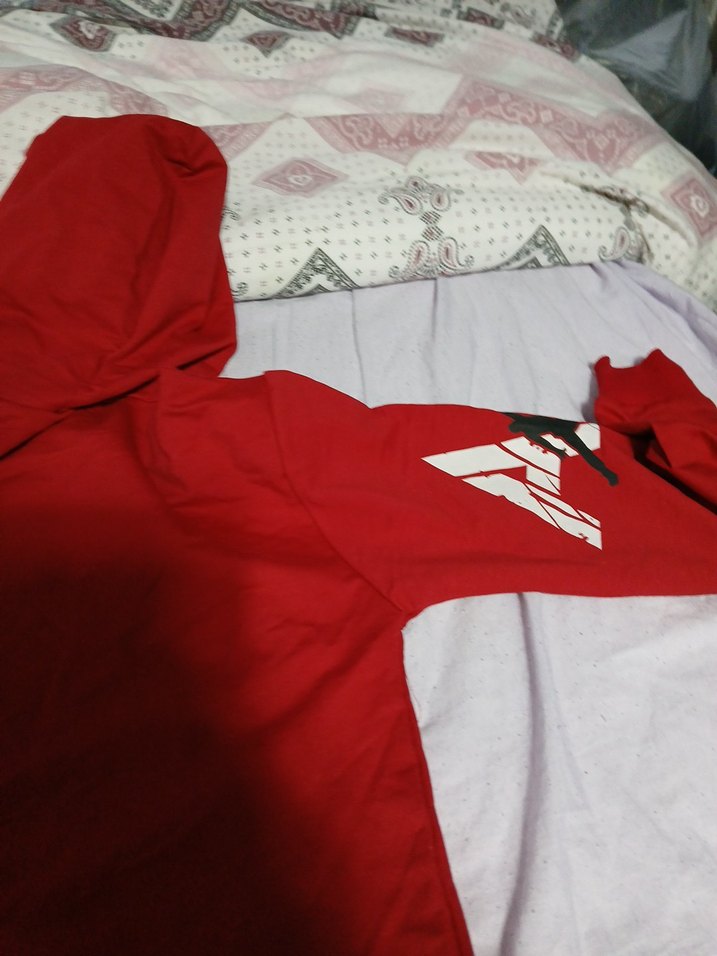 Kırmızı Kapüşonlu Erkek Sweatshirt - Görsel 4