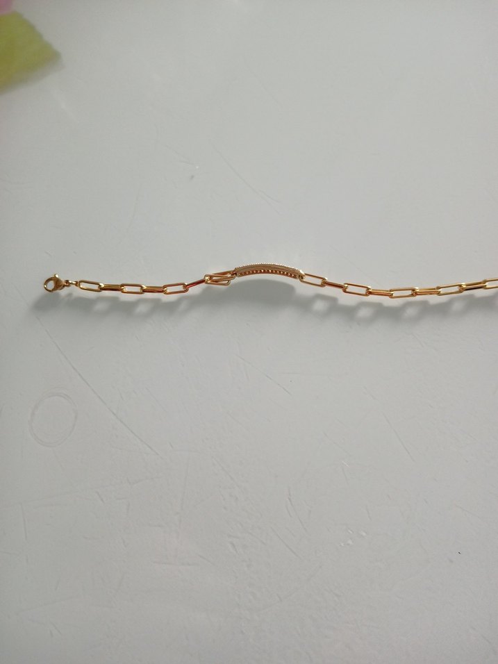 Kadın Parlak Altın Zincir Detaylı El Zinciri - Görsel 5