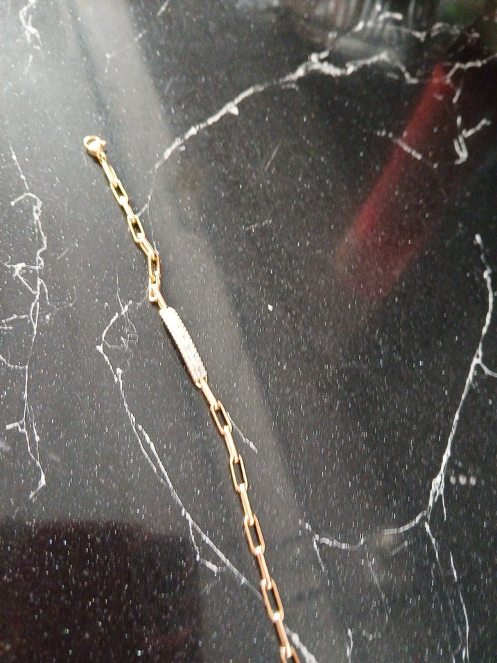 Kadın Parlak Altın Zincir Detaylı El Zinciri - Görsel 4