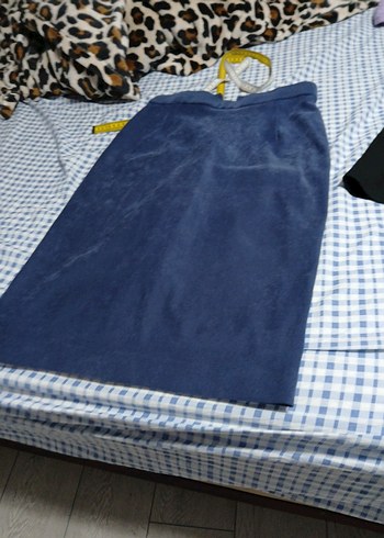 Siyah Pilili Midi Hamile Eteği - Görsel 7