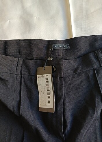 Yüksek Bel Nervür Dikişli Kadın Kumaş Pantolon  - Görsel 5