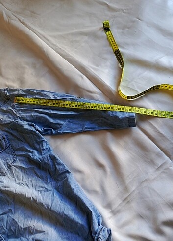 Kadın fakir kol kot gömlek  - Görsel 2