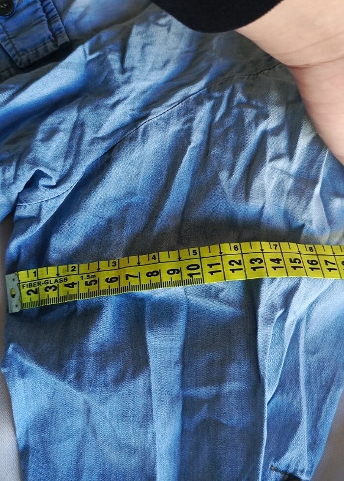 Kadın fakir kol kot gömlek  - Görsel 4