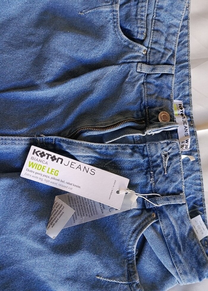 Koton wide leg jeans  - Görsel 4