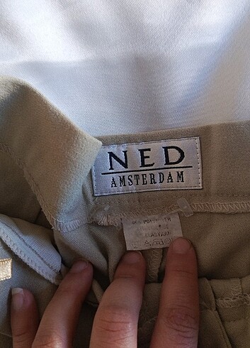 Cepleri fermuarlı kadın wide leg pants  - Görsel 5