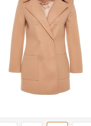 Kadın kalın kaşe kaban  - Görsel 8