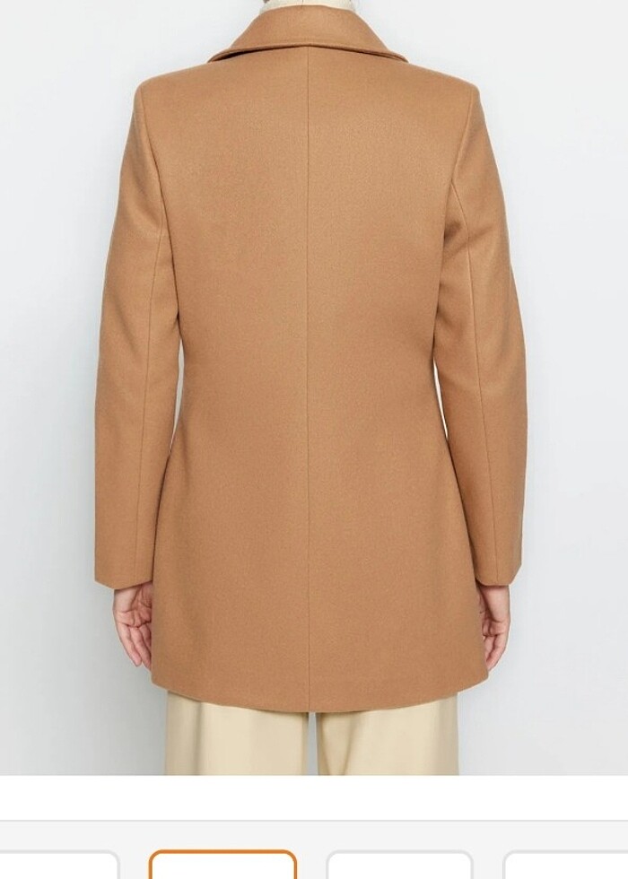 Kadın kalın kaşe kaban  - Görsel 5