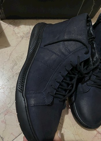 Lacivert Bağcıklı Erkek Sokak Tarzı Bot - Görsel 2