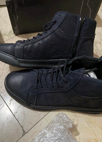 Lacivert Bağcıklı Erkek Sokak Tarzı Bot - Görsel 6