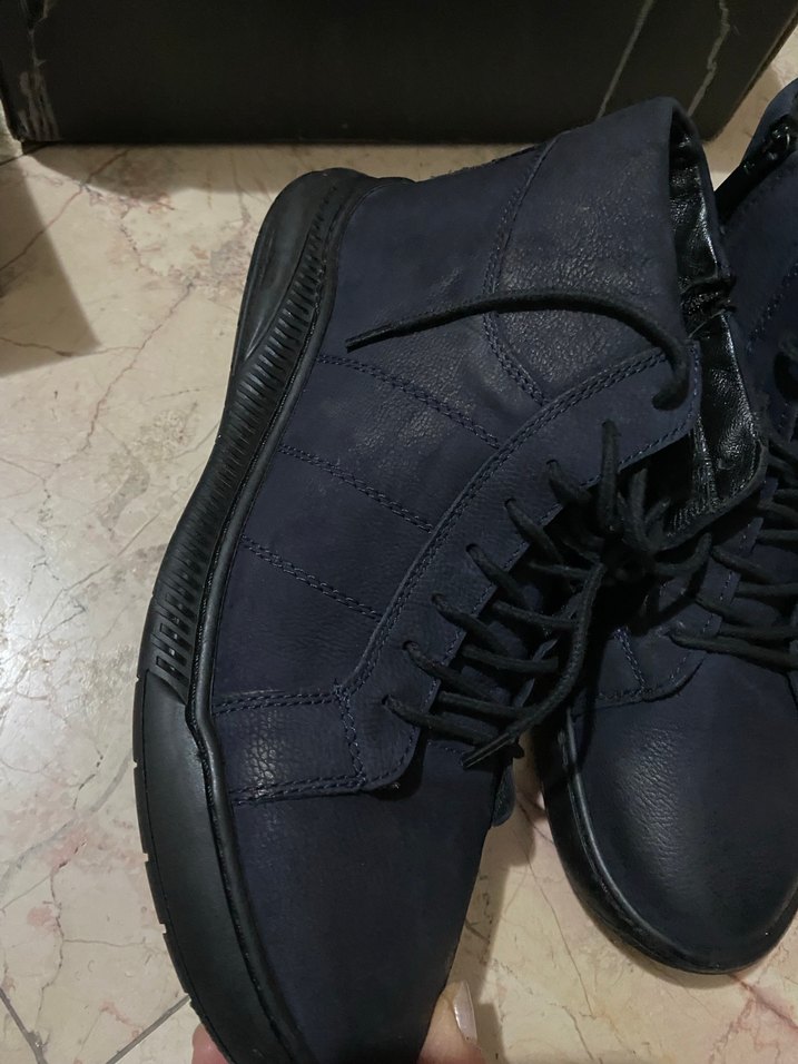 Lacivert Bağcıklı Erkek Sokak Tarzı Bot - Görsel 2