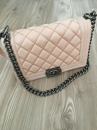 Açık pembe omuz çantası