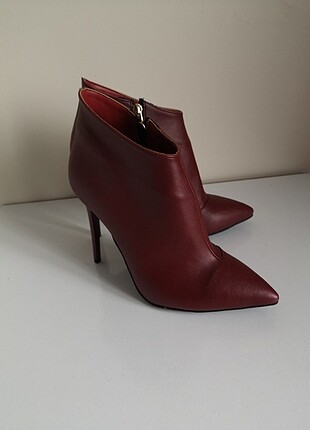 Bordo bootie ayakkabı