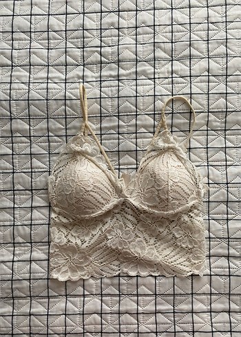 kırık beyaz Nakışlı Bohem Kadın Bralet