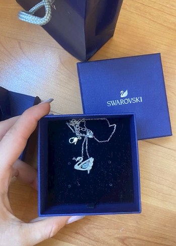 swarovski kadın kolye kuğu - Görsel 2