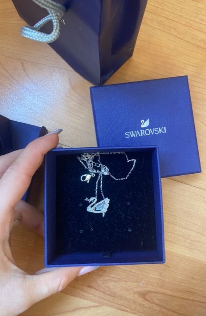 swarovski kadın kolye kuğu - Görsel 2