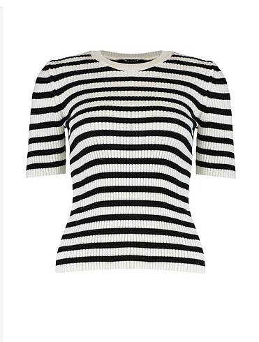 Çizgili Triko Tshirt - Görsel 4