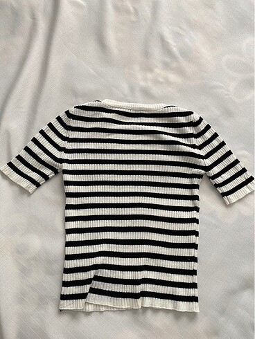 Çizgili Triko Tshirt - Görsel 2