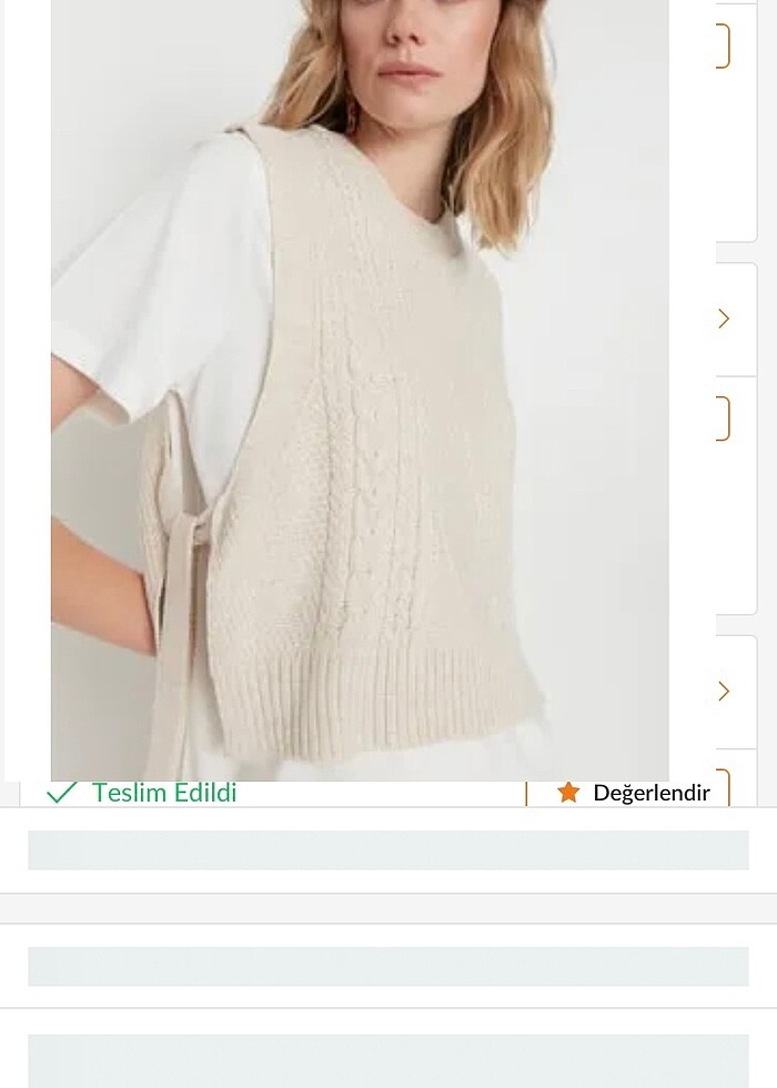 Taş crop yandan bağlamalı süveter - Görsel 2