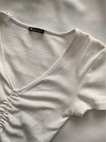 Zara Beyaz Crop - Görsel 4
