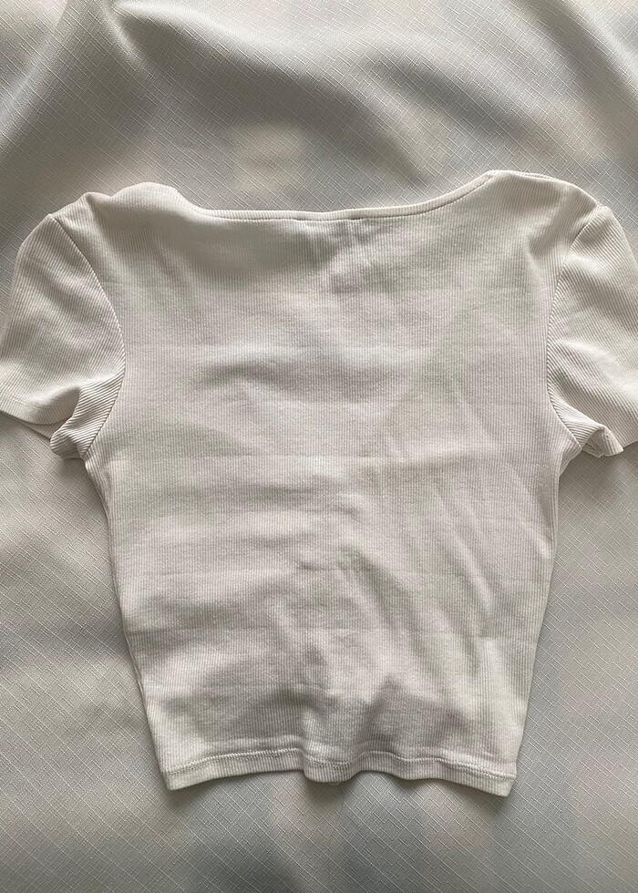 Zara Beyaz Crop - Görsel 3