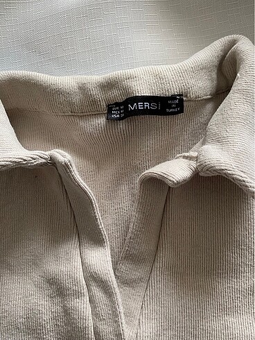 Bej crop bluz - Görsel 3