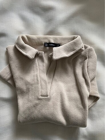 Bej crop bluz - Görsel 4