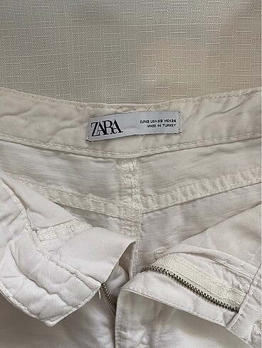 xs Beden zara beyaz pantolon