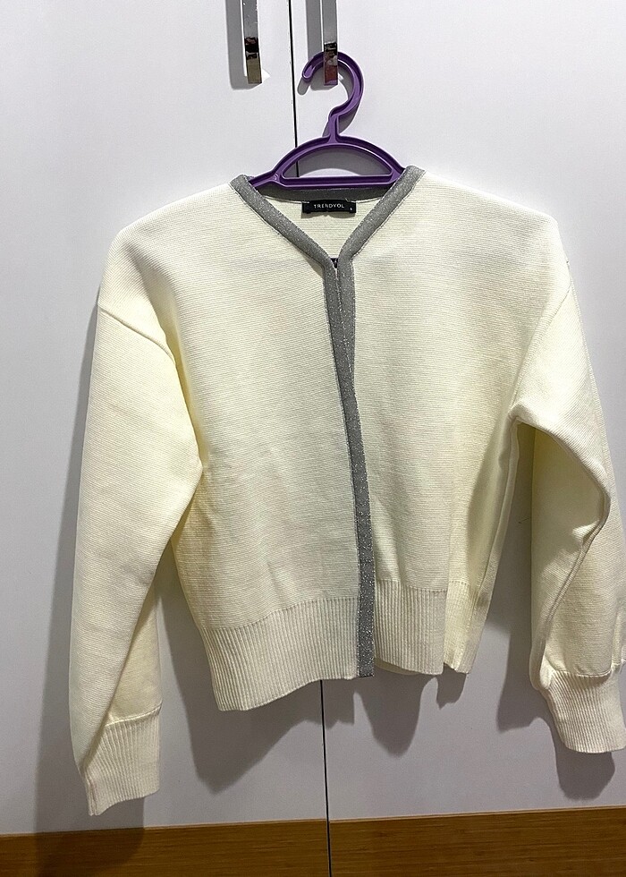 krem triko hırka - Görsel 2