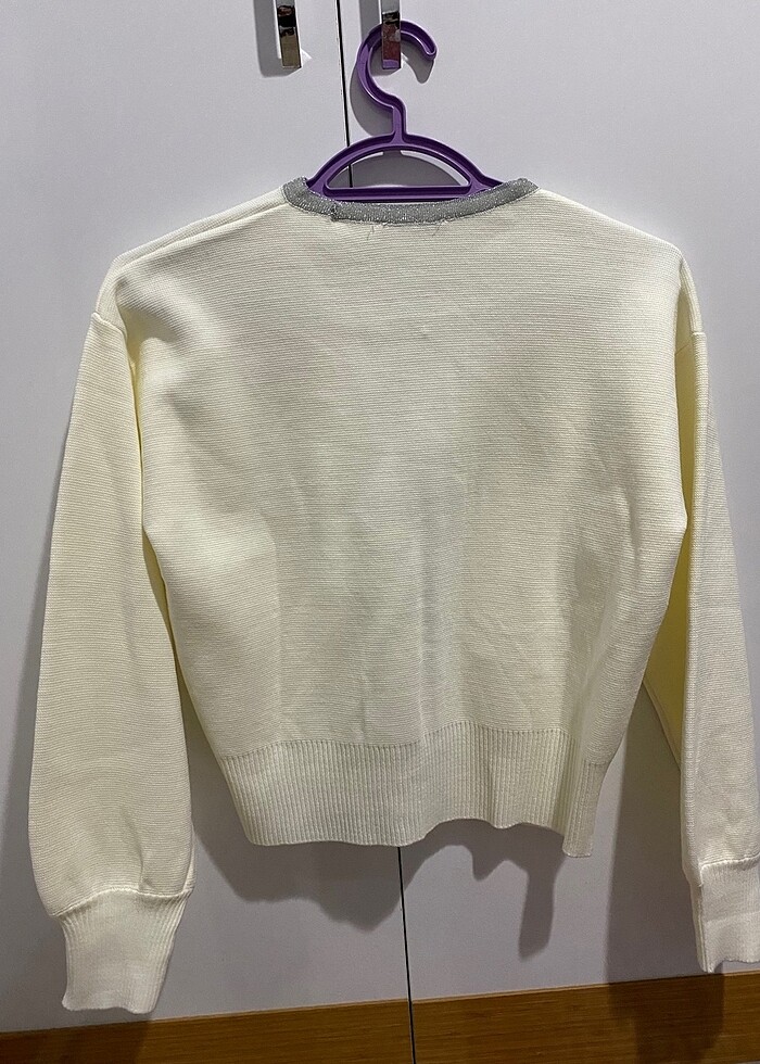 krem triko hırka - Görsel 4