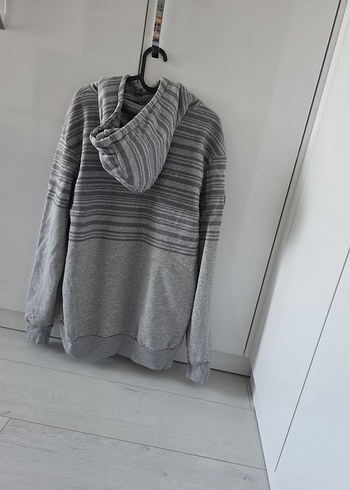 Diğer Gri Çizgili Örgü erkek Sweatshirt