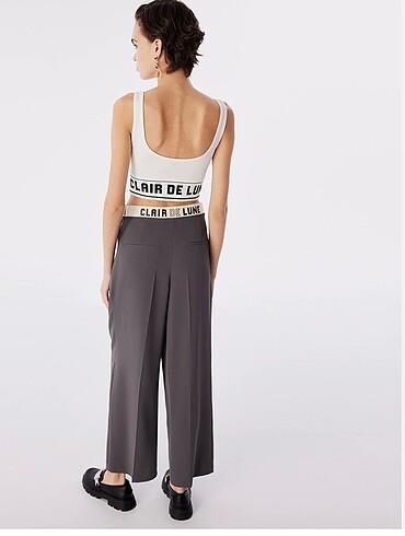 38 Beden TWİST SLOGAN BASKILI PANTOLON