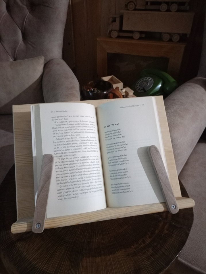 Ahşap Kitap Okuma Standı - Görsel 5