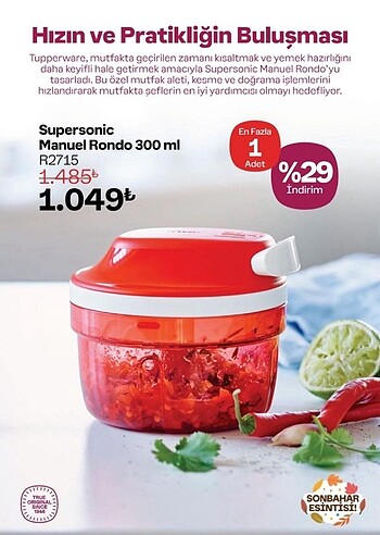 Tupperware süpersonik şef doğrayıcı