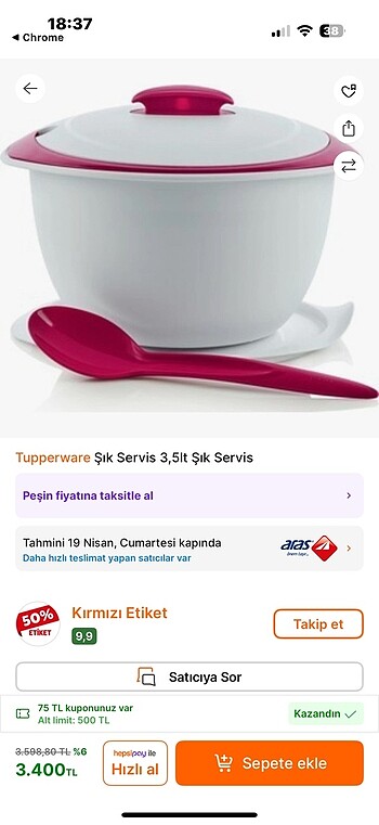 Beden mor Renk Tupperware thermo duo şık servis