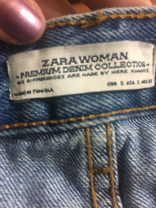 36 Beden mavi Renk Zara Yüksek Bel Vintage Kesim Jean