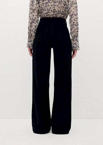 Lacivert Kadın  Kadife Pantolon - Görsel 3