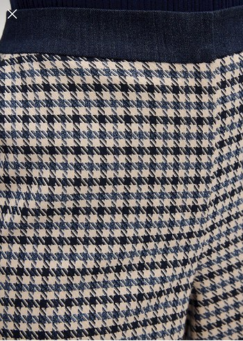 Kare Desenli Kadın Pantolon - Görsel 6