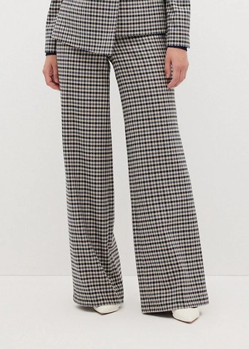 Kare Desenli Kadın Pantolon - Görsel 3