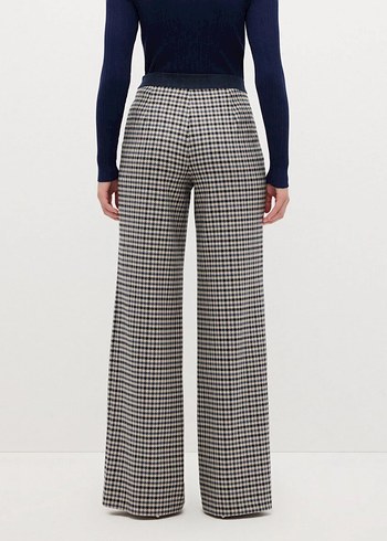 Kare Desenli Kadın Pantolon - Görsel 5