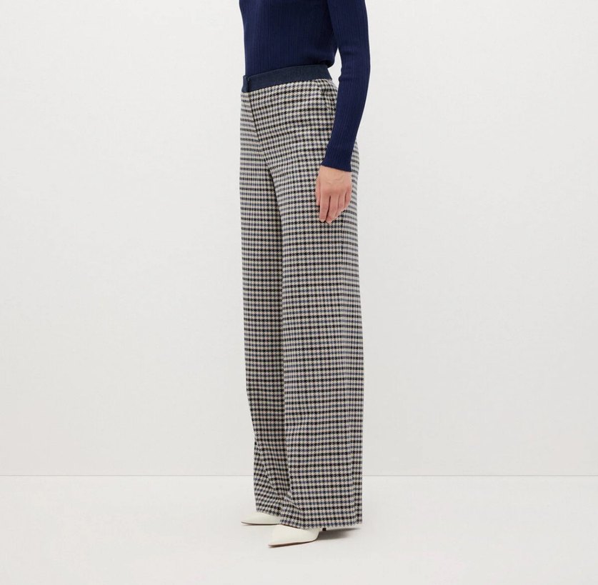 Kare Desenli Kadın Pantolon - Görsel 4