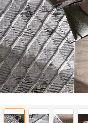 Gri Modern Soyut Desenli Halı - Görsel 2